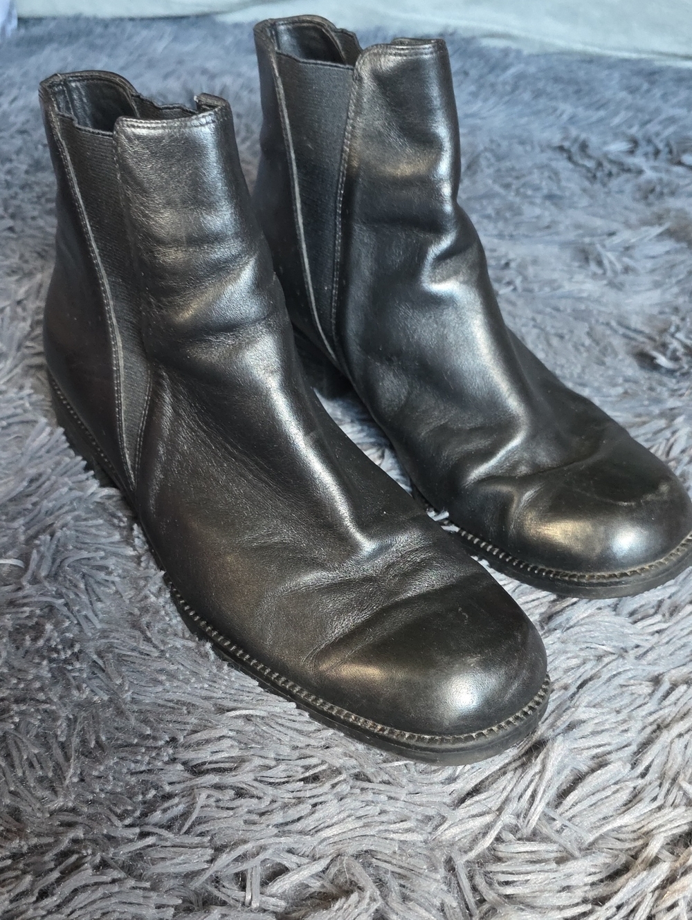 Womens Black Leather Boots